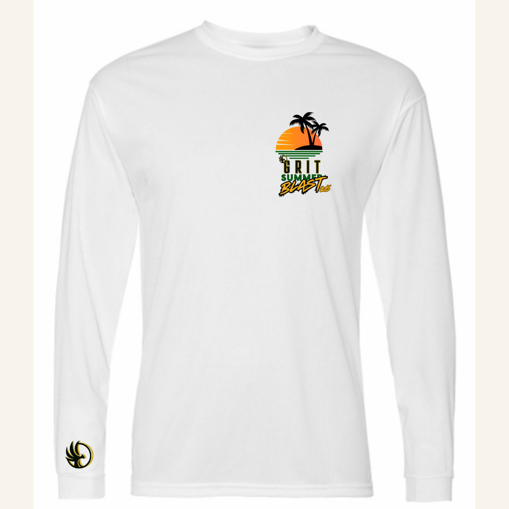 C2 Sport Performance Long Sleeve T-Shirt (unisex) (white) Summer Blast
